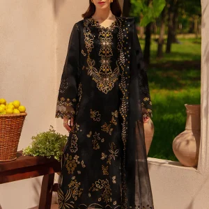 Rang Rasiya Luxury Lawn Black Dress